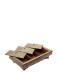 شکلات خوری خاتم کاری چهارگوش / مدل حوضی / سه درب / پایه چوبی / دسته برنجی / داخل چوب راش / پشت چوب راش / اثر گروه هنری رستا