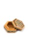 جعبه سکه خاتم کاری / لب تیز / داخل چوب راش / شش ضلعی / اثر گروه هنری رستا