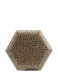 جعبه سکه خاتم کاری / درب جدا / داخل چوب راش / شش ضلعی / اثر گروه هنری رستا