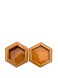 جعبه سکه خاتم کاری / رو نقاشی / طرح گل و مرغ / درب جدا / داخل چوب راش / شش ضلعی / اثر گروه هنری رستا