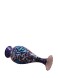 گلدان میناکاری مسی / شبکه بری شده / نقاشی پرداز / مدل صراحی / اثر گروه هنری رستا / ارتفاع 25 سانتی متر