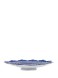 بشقاب میناکاری / بدنه مسی / لبه دالبری / قلمزنی شده مدل لوزی / طرح اسلیمی / اثر گروه هنری رستا / قطر 25 سانتی متر
