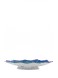 بشقاب میناکاری / بدنه مسی / لبه دالبری / قلمزنی شده / طرح ختایی / اثر گروه هنری رستا / قطر 20 سانتی متر