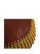 کیف دوشی چرم بافت / دست بافت / سایز 2 / طلایی / اثر گروه هنری رستا
