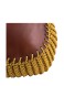 کیف دوشی چرم بافت / دست بافت / سایز 3 / طلایی / اثر گروه هنری رستا