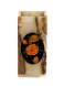 گلدان سنگی / نقاشی گل و مرغ / سنگ مرمر / رومیزی / اثر گروه هنری رستا / ارتفاع 15 سانتی متر